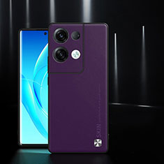 Funda Lujo Cuero Carcasa S04 para Oppo Reno9 Pro 5G Morado