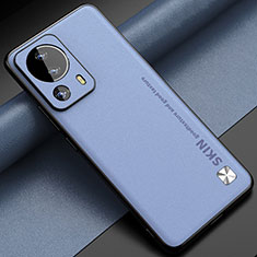 Funda Lujo Cuero Carcasa S04 para Xiaomi Civi 2 5G Gris Lavanda