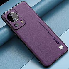 Funda Lujo Cuero Carcasa S04 para Xiaomi Civi 2 5G Morado