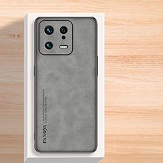 Funda Lujo Cuero Carcasa S04 para Xiaomi Mi 13 Pro 5G Gris