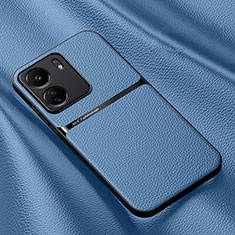 Funda Lujo Cuero Carcasa S04 para Xiaomi Poco C65 Azul Cielo