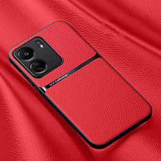 Funda Lujo Cuero Carcasa S04 para Xiaomi Poco C65 Rojo