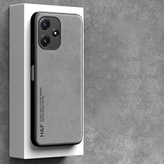 Funda Lujo Cuero Carcasa S04 para Xiaomi Poco M6 Pro 5G Gris