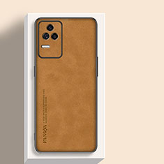 Funda Lujo Cuero Carcasa S04 para Xiaomi Redmi K40S 5G Marron