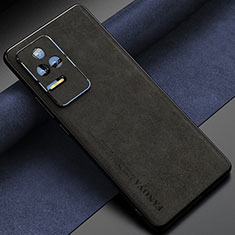 Funda Lujo Cuero Carcasa S04 para Xiaomi Redmi K50 5G Negro