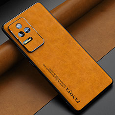 Funda Lujo Cuero Carcasa S04 para Xiaomi Redmi K50 Pro 5G Naranja