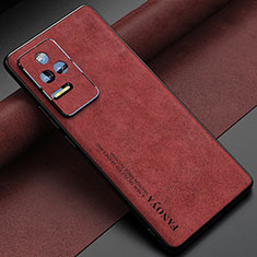 Funda Lujo Cuero Carcasa S04 para Xiaomi Redmi K50 Pro 5G Rojo