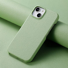 Funda Lujo Cuero Carcasa S04D para Apple iPhone 13 Verde