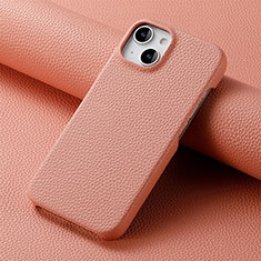 Funda Lujo Cuero Carcasa S04D para Apple iPhone 15 Plus Rosa