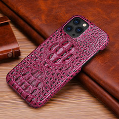 Funda Lujo Cuero Carcasa S05 para Apple iPhone 13 Pro Morado