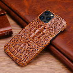 Funda Lujo Cuero Carcasa S05 para Apple iPhone 15 Pro Max Marron