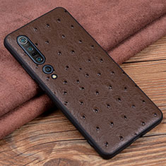 Funda Lujo Cuero Carcasa S05 para Xiaomi Mi 10 Pro Marron