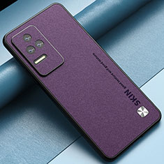 Funda Lujo Cuero Carcasa S05 para Xiaomi Redmi K50 Pro 5G Morado