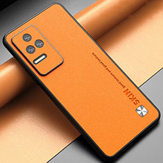 Funda Lujo Cuero Carcasa S05 para Xiaomi Redmi K50 Pro 5G Naranja