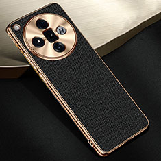 Funda Lujo Cuero Carcasa S06 para Oppo Find X7 5G Negro