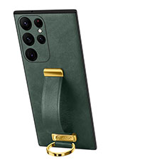 Funda Lujo Cuero Carcasa S06 para Samsung Galaxy S23 Ultra 5G Verde