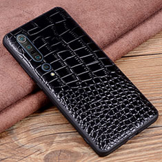 Funda Lujo Cuero Carcasa S06 para Xiaomi Mi 10 Pro Negro