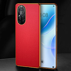 Funda Lujo Cuero Carcasa S07 para Huawei Nova 8 5G Rojo