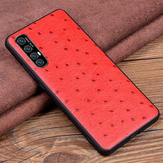 Funda Lujo Cuero Carcasa S07 para Oppo Reno3 Pro Rojo