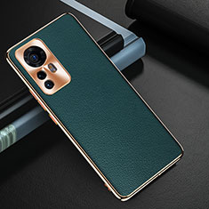 Funda Lujo Cuero Carcasa S07 para Xiaomi Mi 12 Pro 5G Verde