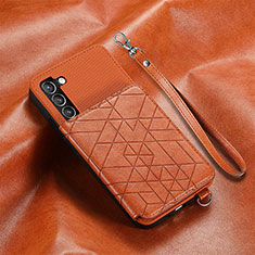 Funda Lujo Cuero Carcasa S07D para Samsung Galaxy S23 Plus 5G Marron