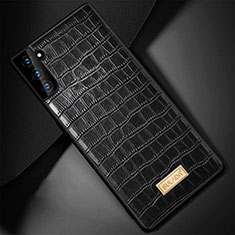 Funda Lujo Cuero Carcasa S08 para Samsung Galaxy S21 FE 5G Negro