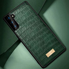 Funda Lujo Cuero Carcasa S08 para Samsung Galaxy S22 Plus 5G Verde