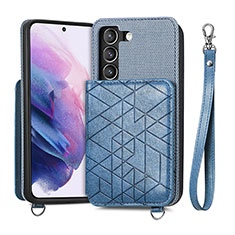 Funda Lujo Cuero Carcasa S08D para Samsung Galaxy S21 FE 5G Azul