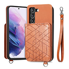 Funda Lujo Cuero Carcasa S08D para Samsung Galaxy S22 5G Marron