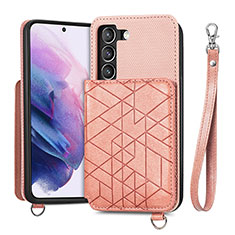 Funda Lujo Cuero Carcasa S08D para Samsung Galaxy S23 Plus 5G Oro Rosa