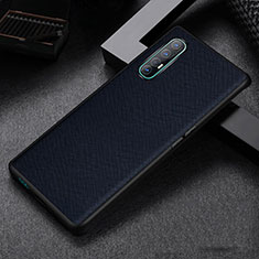 Funda Lujo Cuero Carcasa S09 para Oppo Reno3 Pro Azul