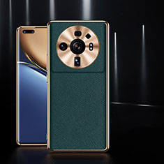 Funda Lujo Cuero Carcasa S10 para Xiaomi Mi 12S Ultra 5G Verde Noche