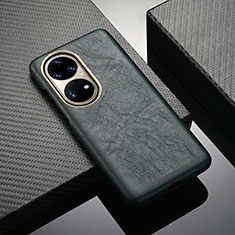 Funda Lujo Cuero Carcasa ST1 para Huawei P50 Pro Verde