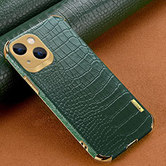 Funda Lujo Cuero Carcasa XD1 para Apple iPhone 15 Plus Verde