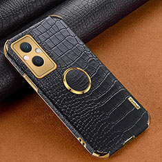 Funda Lujo Cuero Carcasa XD1 para Oppo Reno7 Z 5G Negro