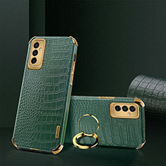 Funda Lujo Cuero Carcasa XD1 para Samsung Galaxy F23 5G Verde