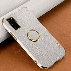 Funda Lujo Cuero Carcasa XD1 para Samsung Galaxy S20 Blanco