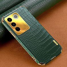 Funda Lujo Cuero Carcasa XD1 para Vivo V27 Pro 5G Verde