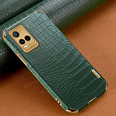 Funda Lujo Cuero Carcasa XD1 para Vivo Y21G Verde