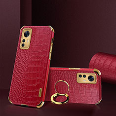 Funda Lujo Cuero Carcasa XD1 para Xiaomi Mi 12T Pro 5G Rojo