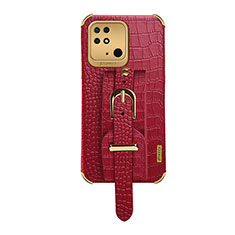 Funda Lujo Cuero Carcasa XD1 para Xiaomi Redmi 10C 4G Rojo