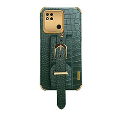 Funda Lujo Cuero Carcasa XD1 para Xiaomi Redmi 9 Activ Verde