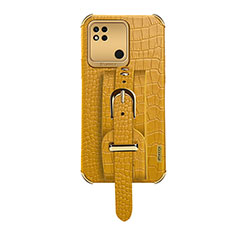 Funda Lujo Cuero Carcasa XD1 para Xiaomi Redmi 9 India Amarillo