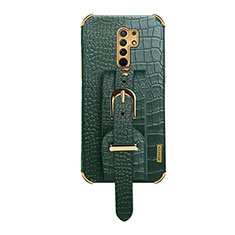 Funda Lujo Cuero Carcasa XD1 para Xiaomi Redmi 9 Verde