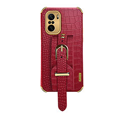 Funda Lujo Cuero Carcasa XD1 para Xiaomi Redmi K40 5G Rojo