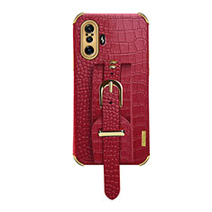 Funda Lujo Cuero Carcasa XD1 para Xiaomi Redmi K40 Gaming 5G Rojo