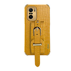 Funda Lujo Cuero Carcasa XD1 para Xiaomi Redmi K40 Pro 5G Amarillo