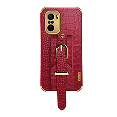 Funda Lujo Cuero Carcasa XD1 para Xiaomi Redmi K40 Pro+ Plus 5G Rojo