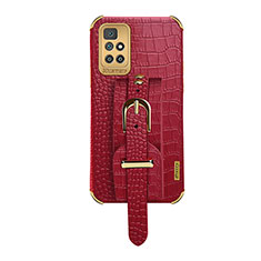 Funda Lujo Cuero Carcasa XD1 para Xiaomi Redmi Note 11 4G (2021) Rojo