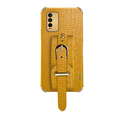 Funda Lujo Cuero Carcasa XD1 para Xiaomi Redmi Note 9 4G Amarillo